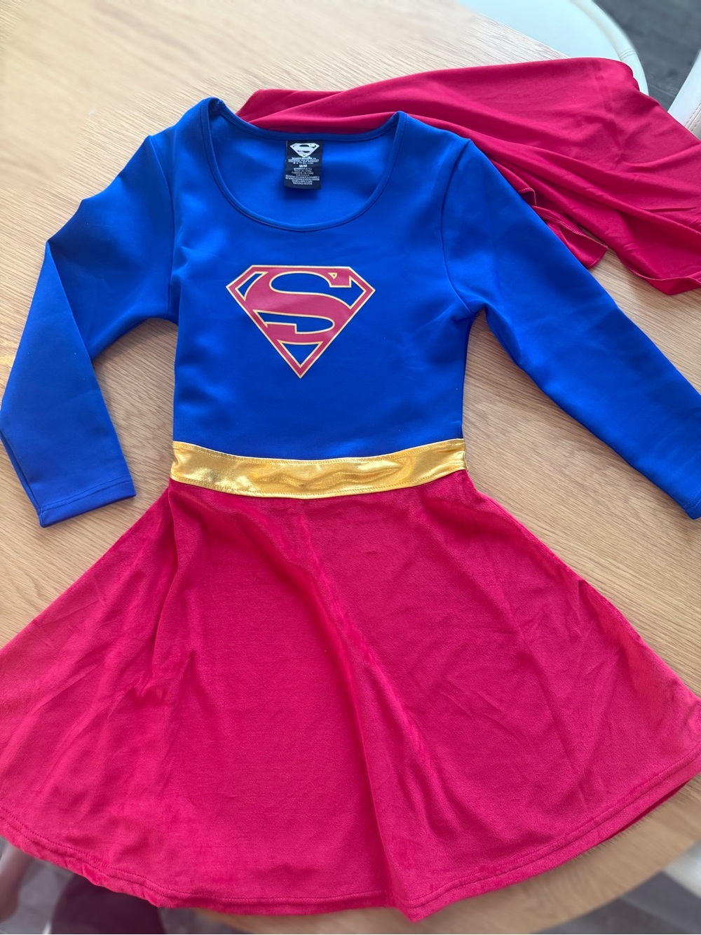 DC Supergirl Adult Women’s Costume Dress - Blue and Red M